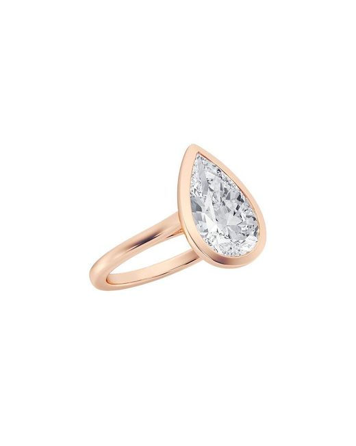 Lab Grown Diamonds White 14k Rose Gold 5.00 Ct. Tw. Lab-grown Diamond Solitaire Ring