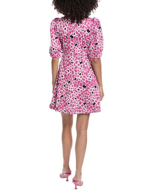 tyler boe Pink Fran Jacquard Mini Dress