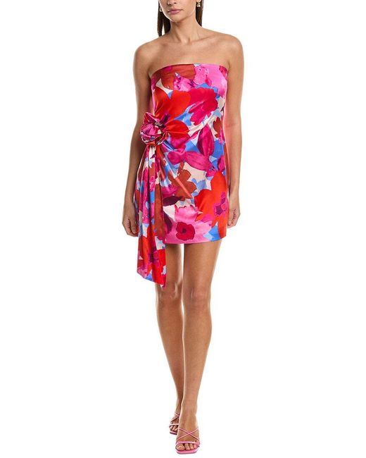Ramy Brook Red Kit Silk-Blend Dress
