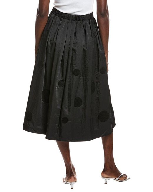 Gracia Black Floral Puffy Skirt