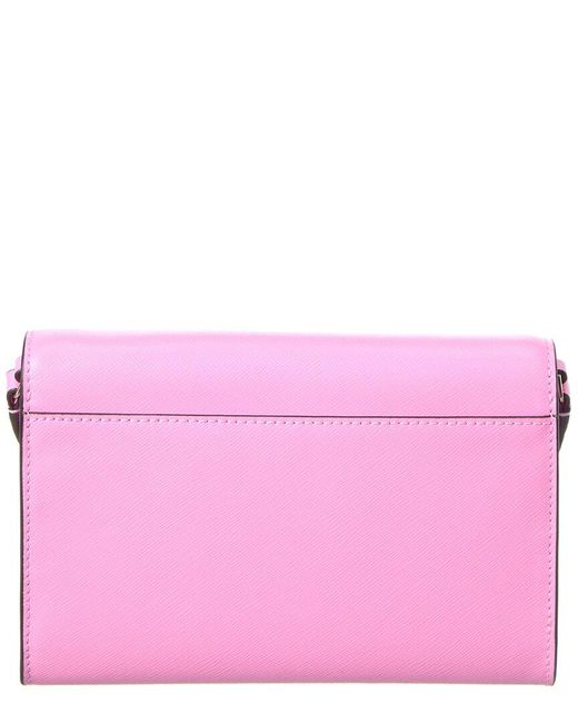 Kate Spade Pink Perry Saffiano Leather Wallet On A String
