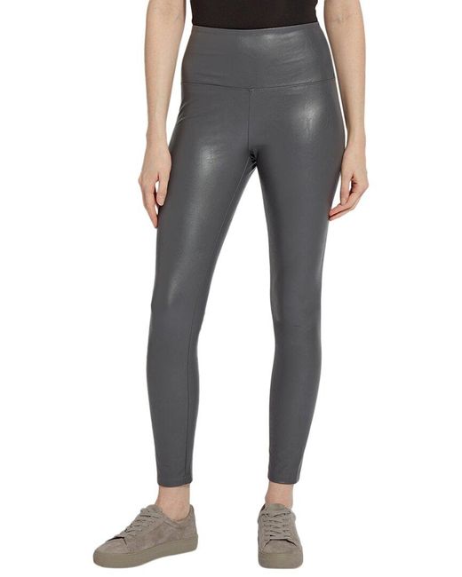 Lyssé Women's Gray Textured Leather Legging