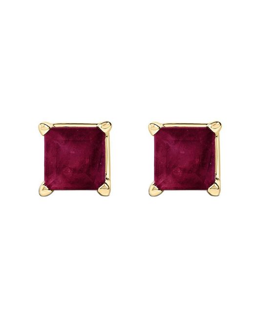 Haus of Brilliance Pink Colorful Gemstones 14K 1.20 Ct. Tw. Ruby Stud Earrings