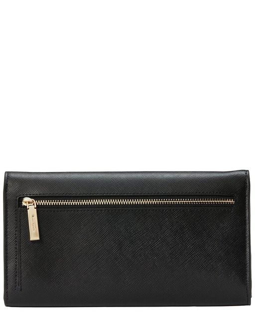 Kate Spade Black Madison Saffiano Leather Travel Wallet Wristlet