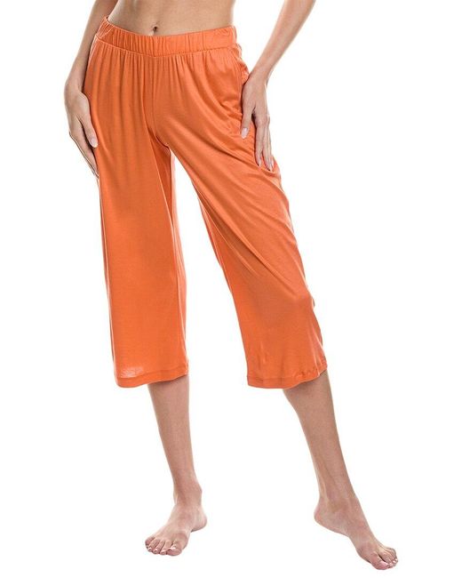 Hanro Crop Pant in Orange | Lyst