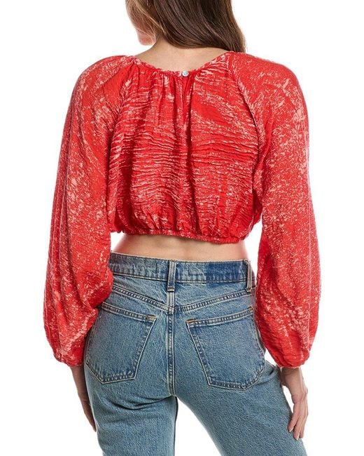 Electric and Rose Red Abigail Spray Top