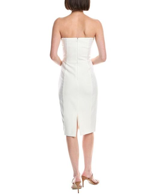 Black Halo White Lena Sheath Dress