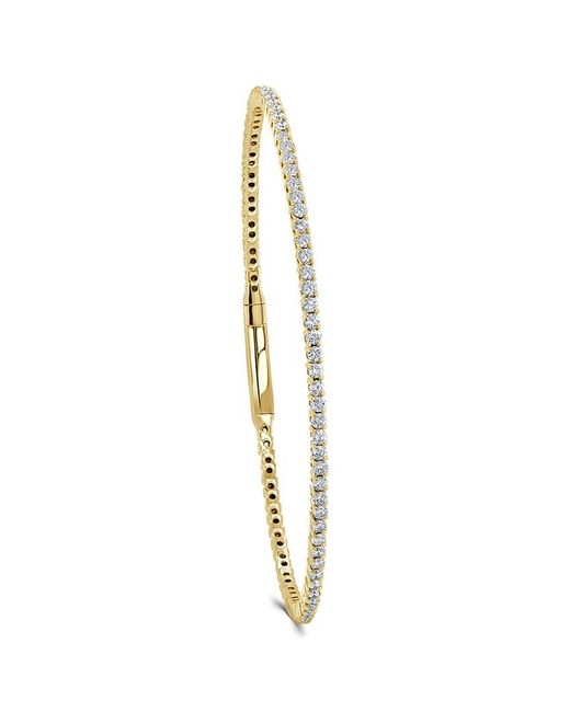 Sabrina Designs White 14k 1.71 Ct. Tw. Diamond Flexible Bangle Bracelet