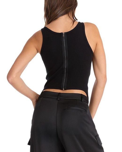The Noli Shop Black Kiara Garter Tank