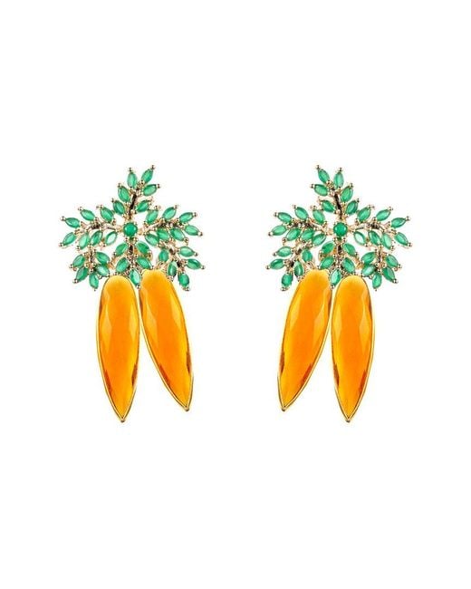 Eye Candy LA Yellow Cz Drop Earring