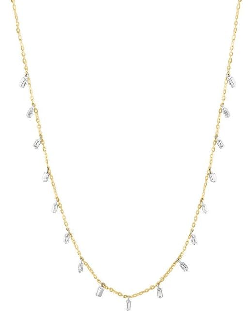 Effy Fine Jewelry Metallic 14K 0.41 Ct. Tw. Diamond Necklace