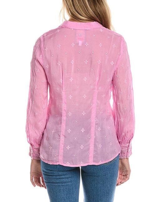 Johnny Was Red Haarlem Button-Up Shirt