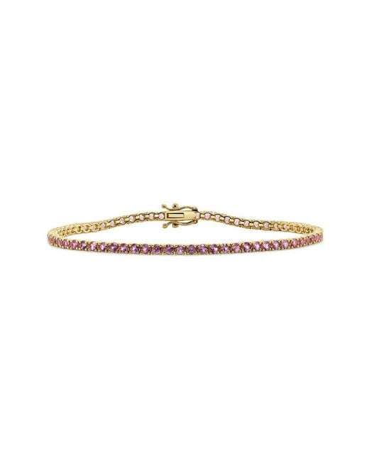 Sabrina Designs White 14k 5.42 Ct. Tw. Pink Sapphire Tennis Bracelet