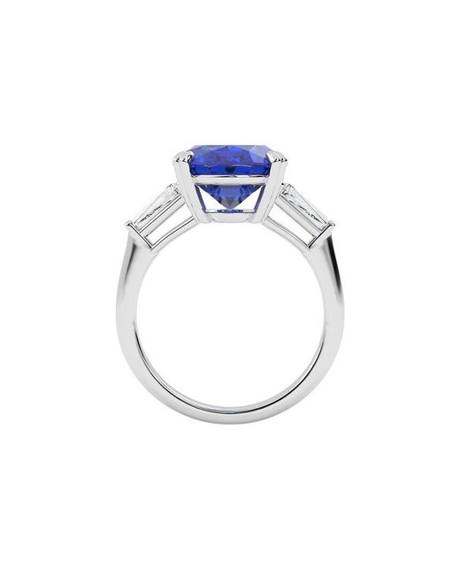 VOWE Blue 14K 7.20 Ct. Tw. Lab-Grown Diamond & Lab-Grown Sapphire Ring