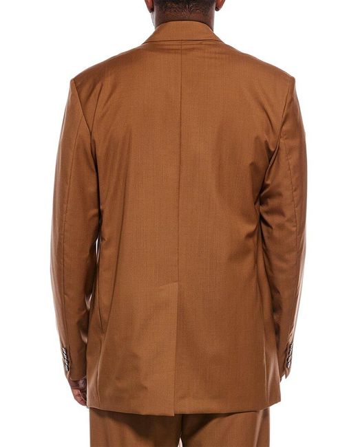 Valentino Brown Wool & Mohair-Blend Blazer for men