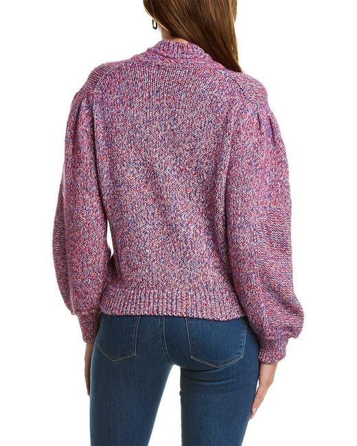 Ba&sh Purple Lace-up Wool-blend Sweater