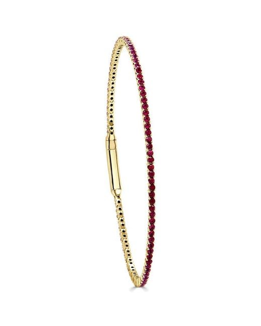Sabrina Designs White 14k 2.14 Ct. Tw. Ruby Flexible Bangle Bracelet