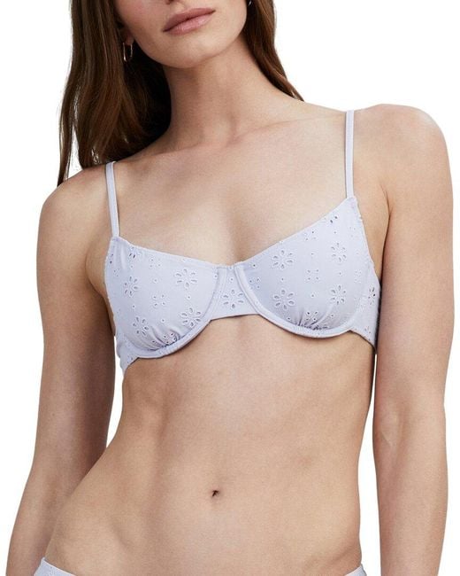 Solid & Striped Blue The Daphne Bikini Top