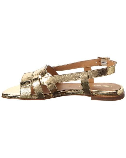 Santoni Metallic Leather Sandal