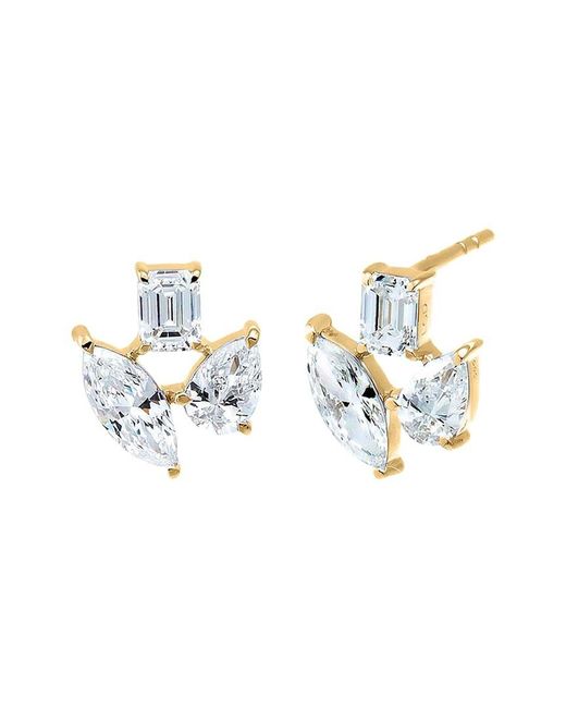By Adina Eden Metallic 14K 1.70 Ct. Tw. Lab-Grown Diamond Earrings