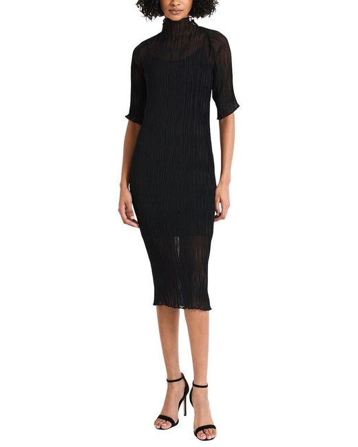 Luxely Black Midi Dress