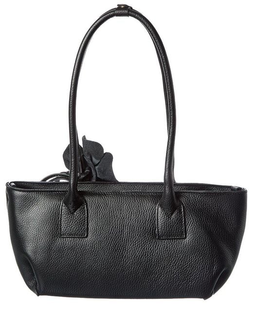 Persaman New York Black Genevieve Leather Shoulder Bag