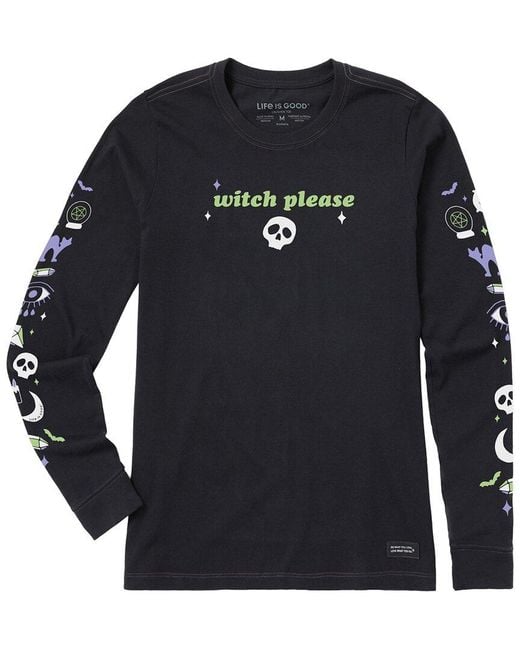 Life Is Good. Blue Long Sleeve Crusher T-Shirt