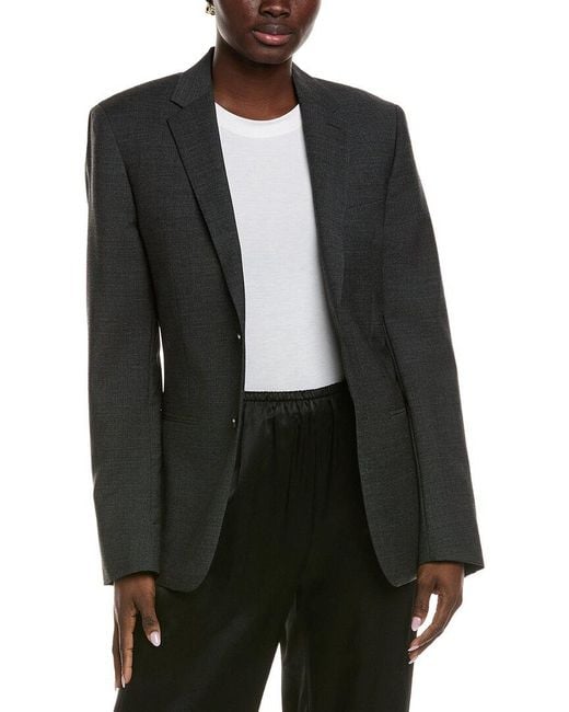 Reiss Black Mitre Wool Blazer