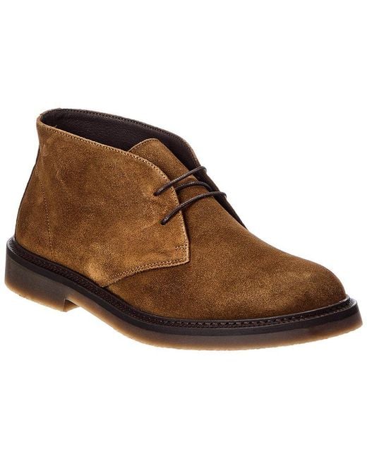 M by Bruno Magli Brown Mabelton Suede Chukka Boot for men