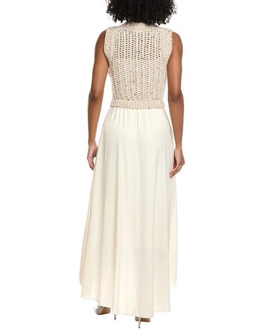 Peserico Natural Alpaca & Wool-Blend Maxi Dress