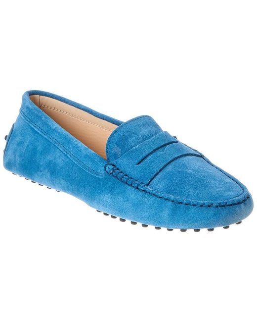 Tod's Blue Suede Loafer