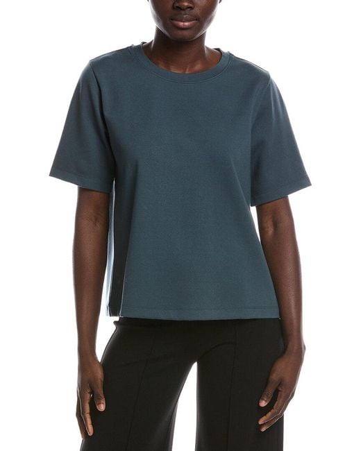 Eileen Fisher Blue Crewneck T-Shirt