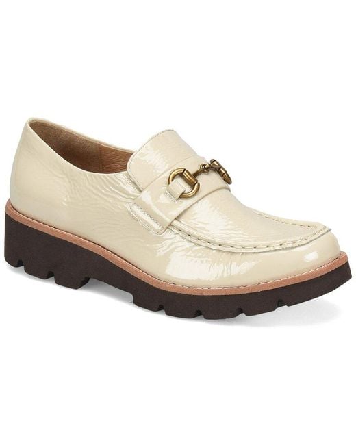 Söfft White Prewitt Crinkle Patent Leather Loafer