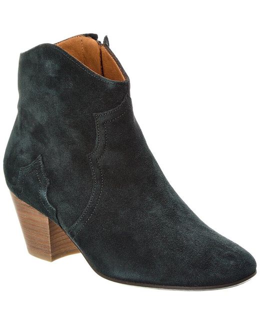 Isabel Marant Black Dicker Suede Bootie