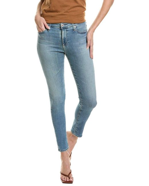 AG Jeans Blue Farrah High-rise Skinny Ankle Jean
