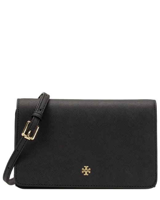 TORY BURCH EMERSON COMBO CROSSBODY IN WHITE GOLD