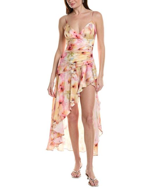 Bardot Red Sorella Printed Midi Dress