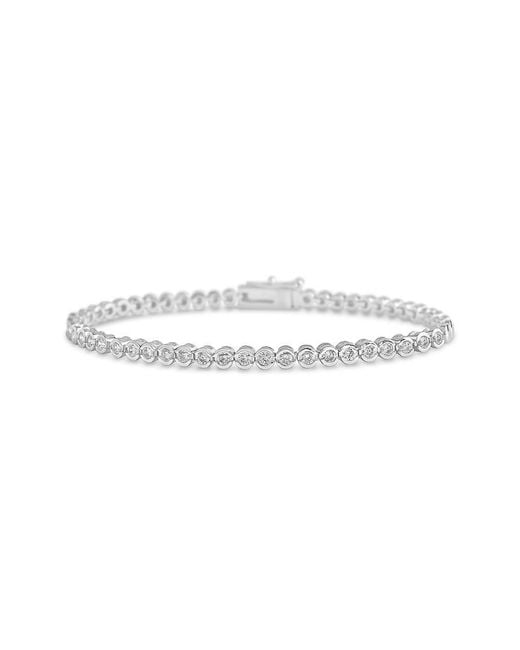 Sterling Forever Multicolor Rhodium Plated Cz Tennis Bracelet