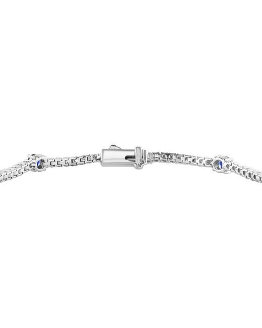Effy Fine Jewelry White 14K 2.61 Ct. Tw. Lab-Grown Diamond & Lab-Grown Sapphire Bracelet
