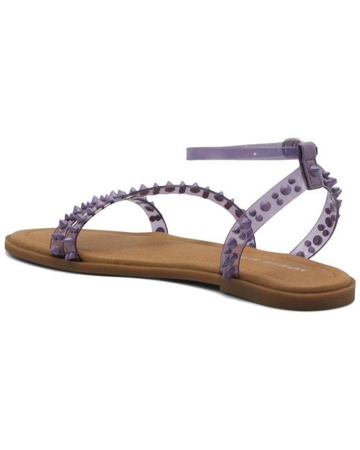 Adrienne Vittadini Metallic Kobi Leather Sandal
