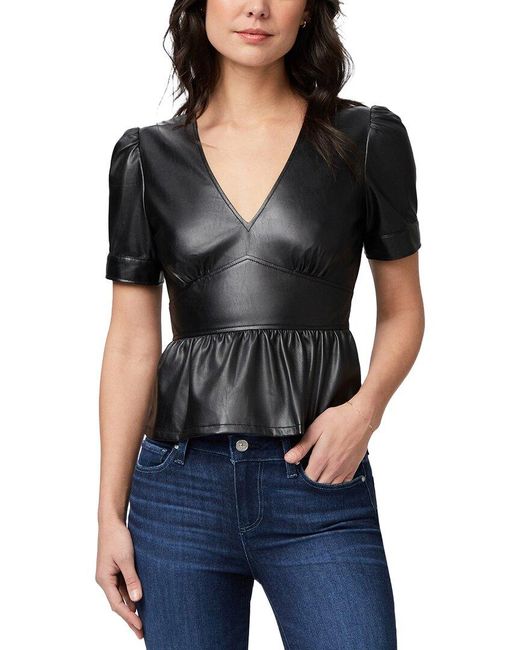 PAIGE Black Rue Top