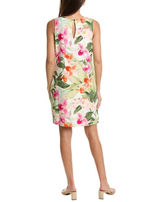 Tommy Bahama White Legacy Blooms Silk Shift Dress