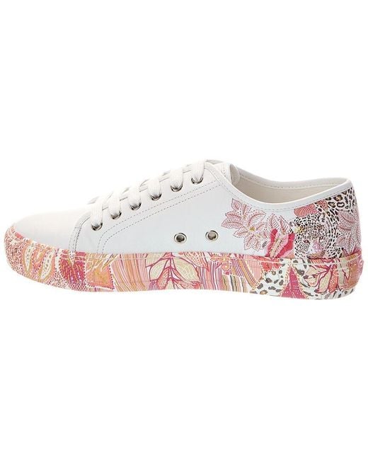 Ferragamo Pink Borg Cubic Leather Sneaker