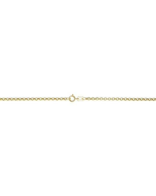 Italian Gold Metallic 18K Rolo Link Chain Necklace