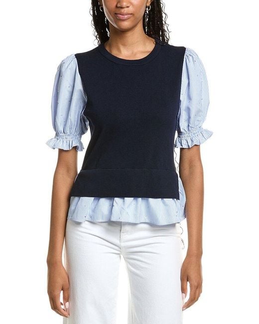 Nanette Lepore Blue Twofer Sweater