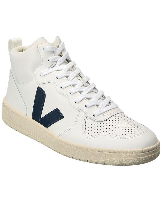 Veja White V-15 Leather Sneaker for men