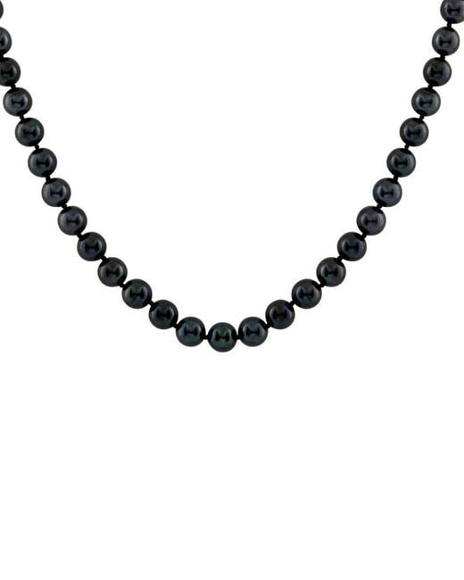 Splendid Metallic 14k 5-6mm Akoya Pearl Necklace