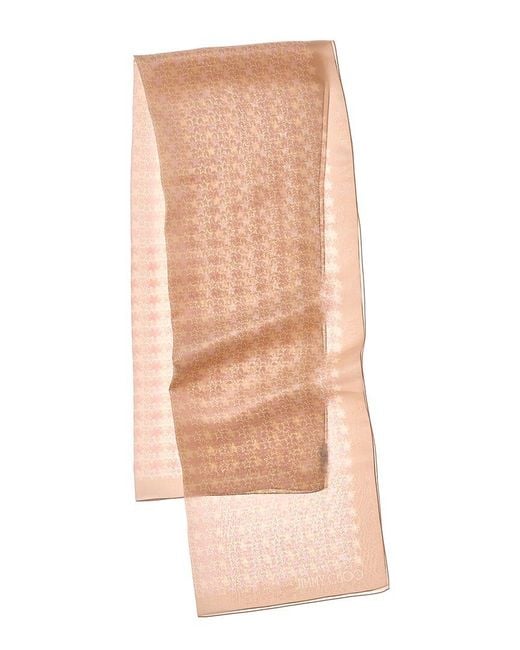 Jimmy Choo Pink Silk Scarf