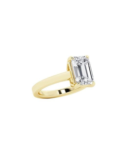 Lab Grown Diamonds Metallic 14K 7.00 Ct. Tw. Lab-Grown Diamond Solitaire Engagement Ring