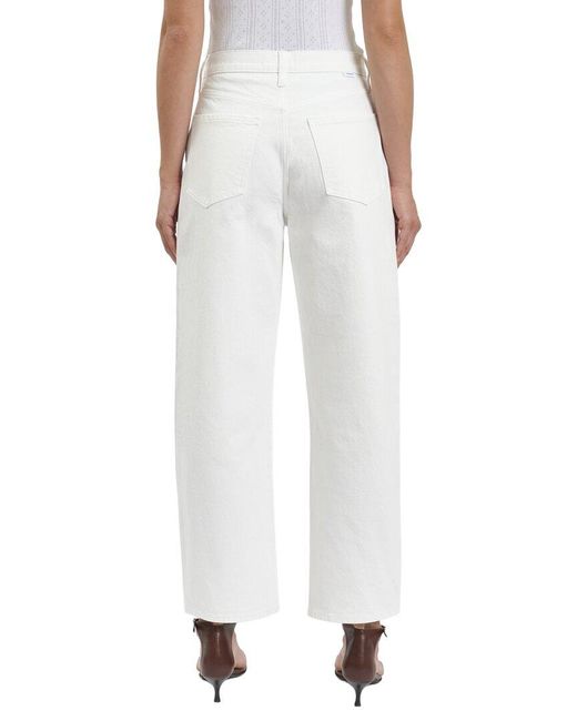 Daze Denim White Westward Swan Barrel Jean